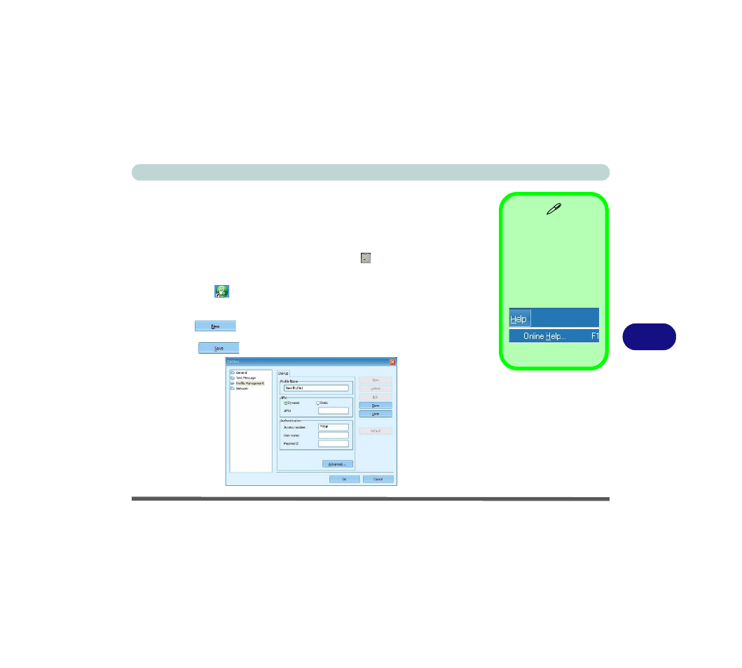 Mobile partner application, Profile management, Mobile partner application” on | Eurocom M7X1CUH LYNX User Manual | Page 155 / 266