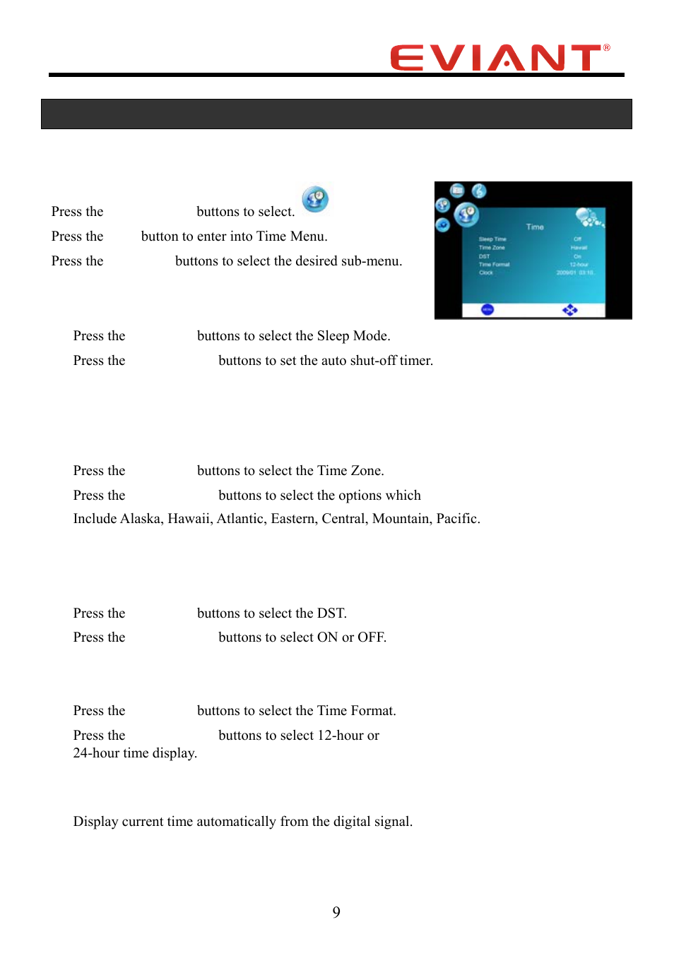 Display options | Eviant T4 Series User Manual | Page 10 / 16