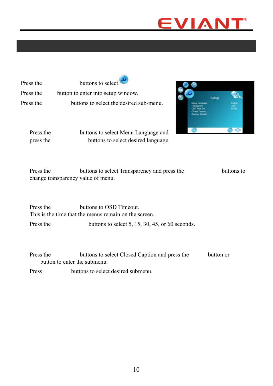Display options | Eviant T4 Series User Manual | Page 11 / 16
