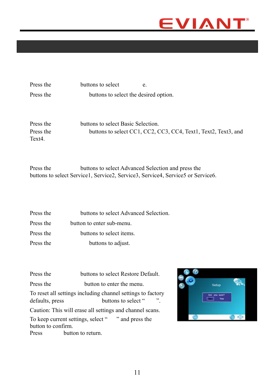 Display options | Eviant T4 Series User Manual | Page 12 / 16