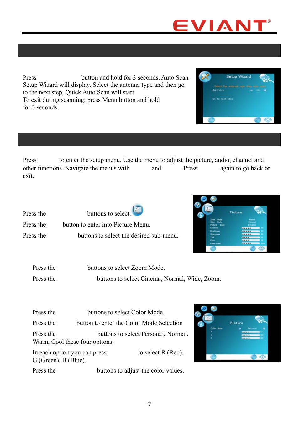 Getting started, Display options | Eviant T4 Series User Manual | Page 8 / 16