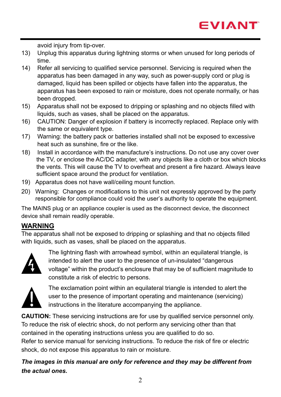 Eviant T7 Series User Manual | Page 3 / 17