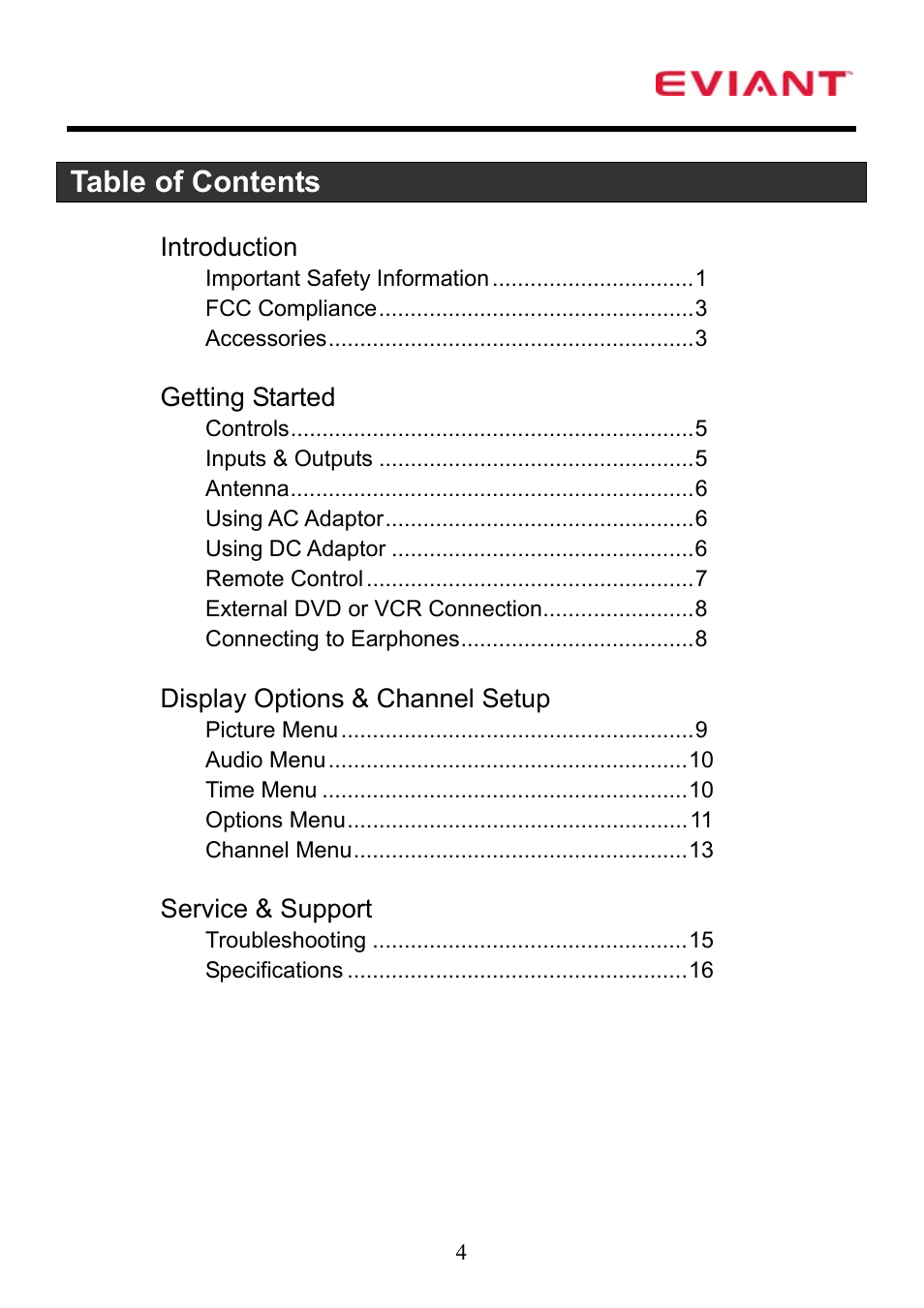 Eviant T7 Series User Manual | Page 5 / 17