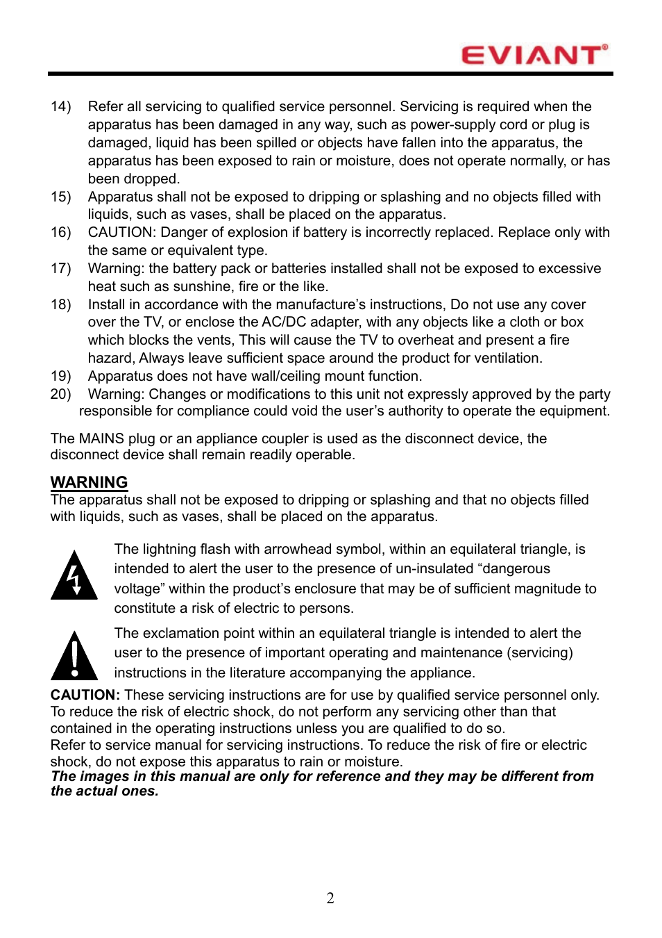 Eviant T7UC Series User Manual | Page 3 / 20