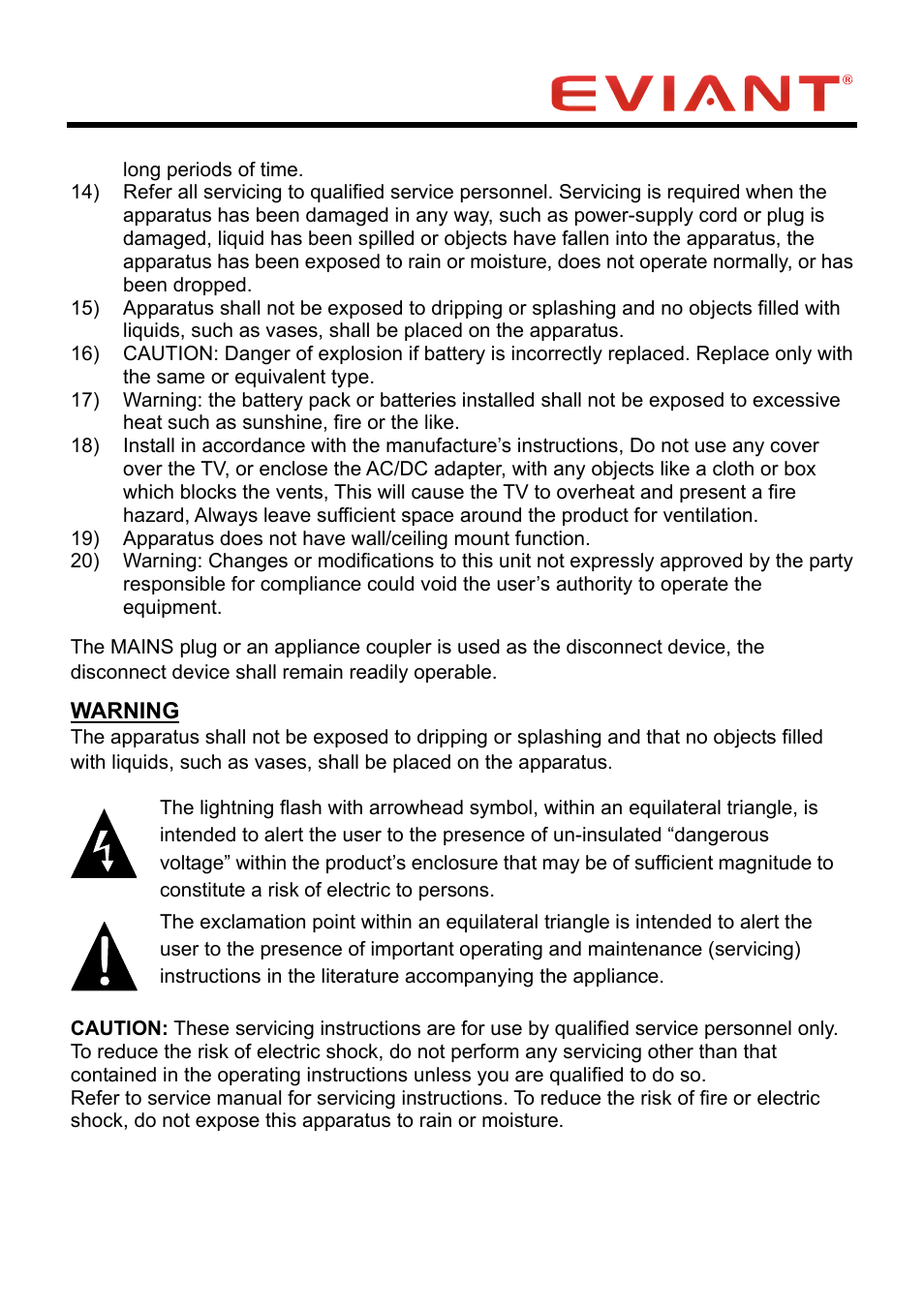 Eviant T10 Series User Manual | Page 3 / 18