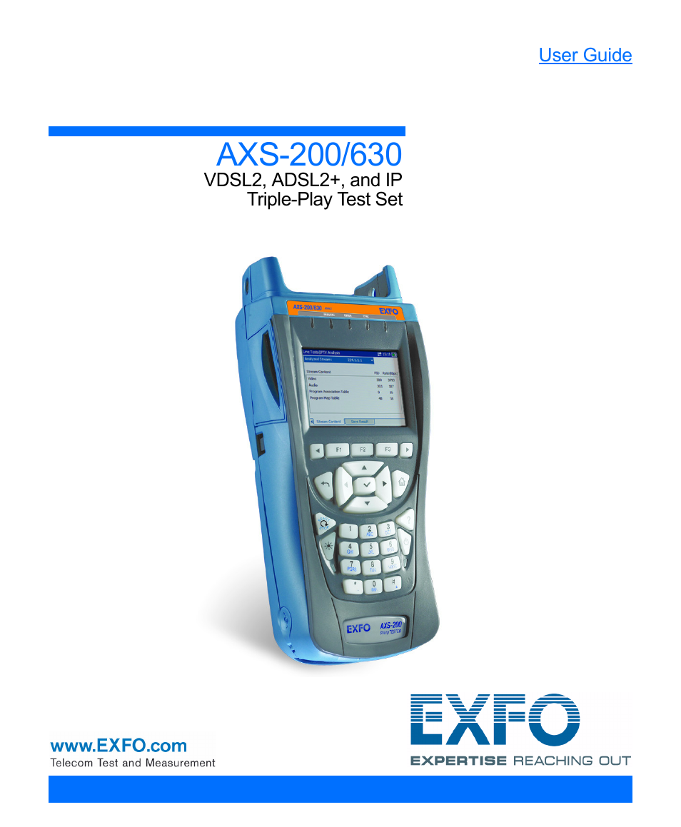 EXFO VDSL2 User Manual | 124 pages