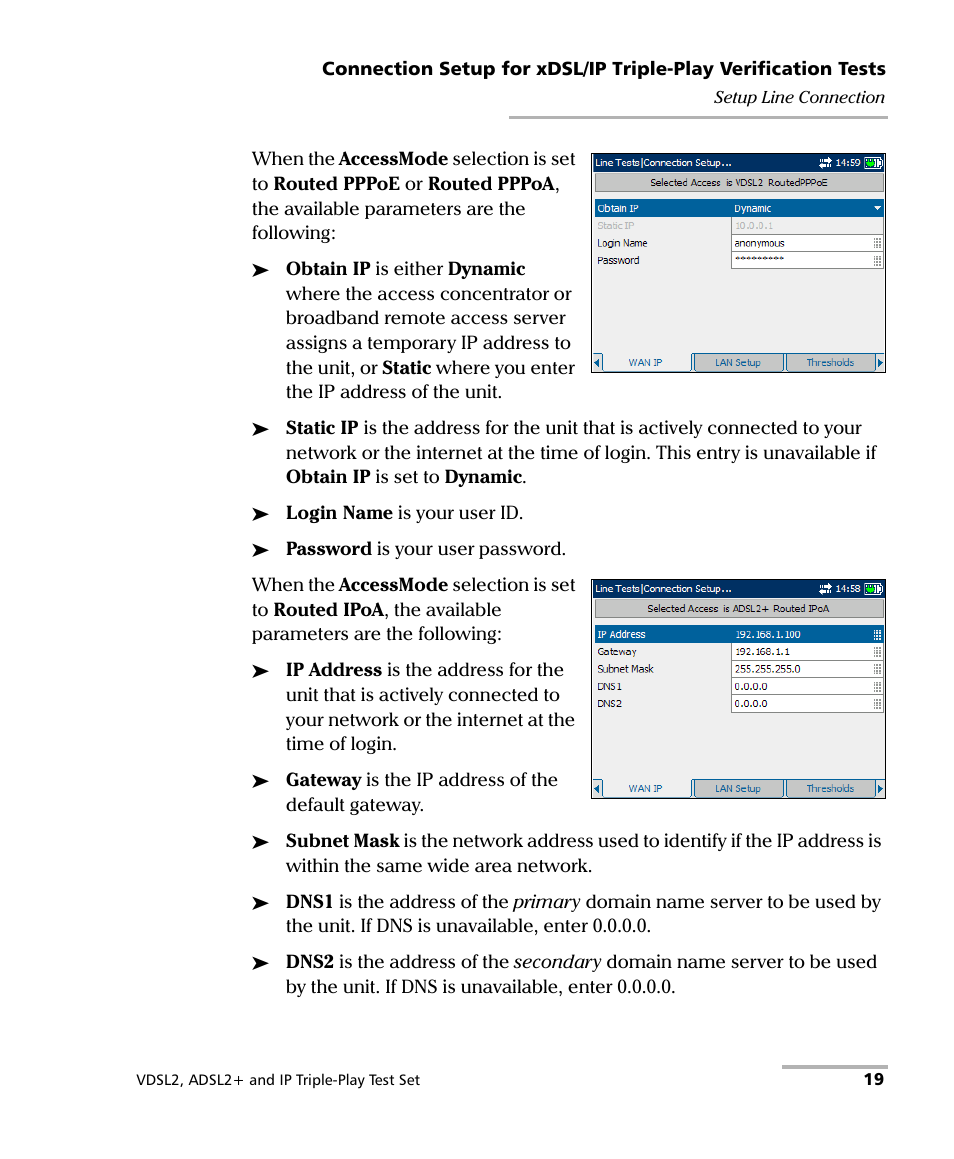 EXFO VDSL2 User Manual | Page 25 / 124