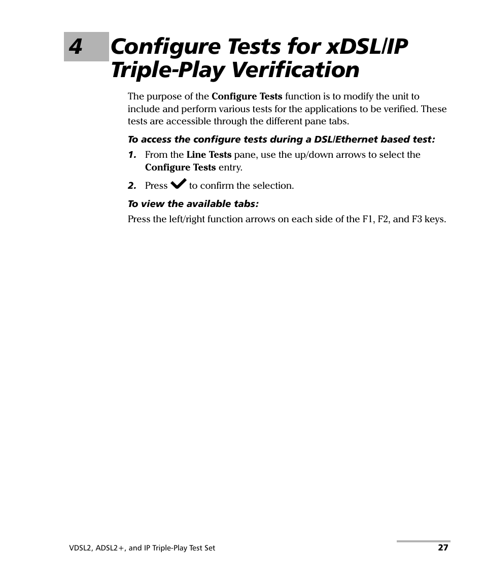 EXFO VDSL2 User Manual | Page 33 / 124