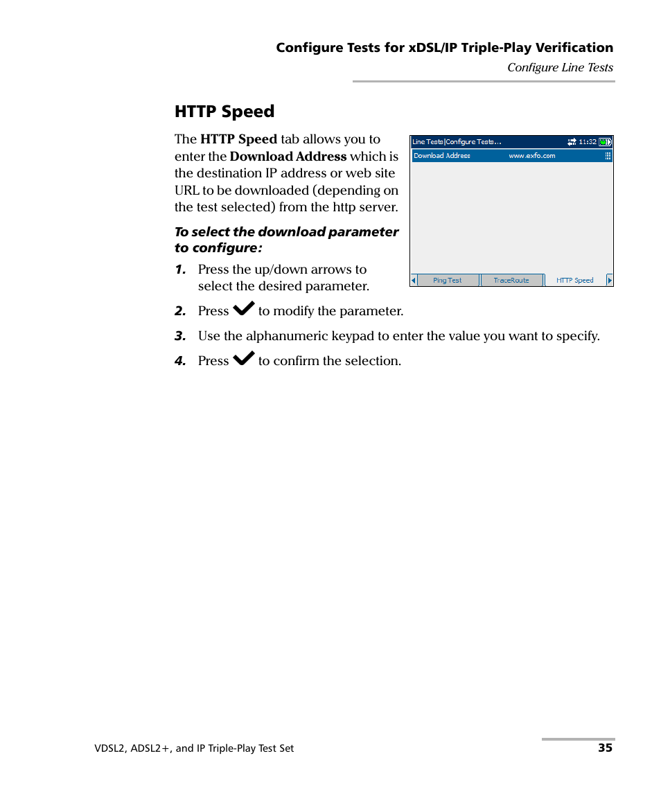 EXFO VDSL2 User Manual | Page 41 / 124
