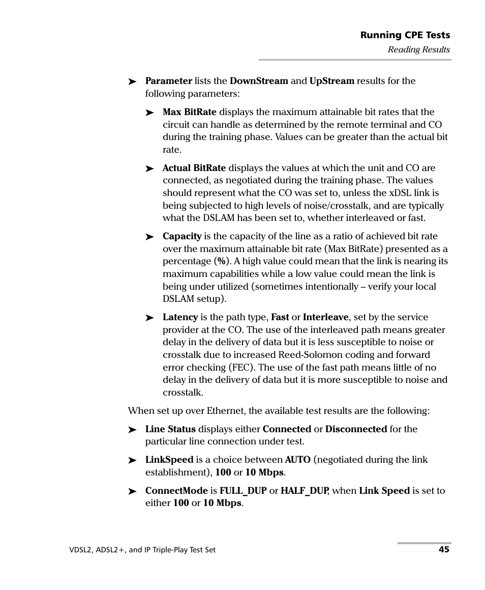 EXFO VDSL2 User Manual | Page 51 / 124