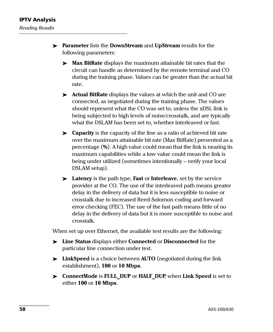 EXFO VDSL2 User Manual | Page 64 / 124