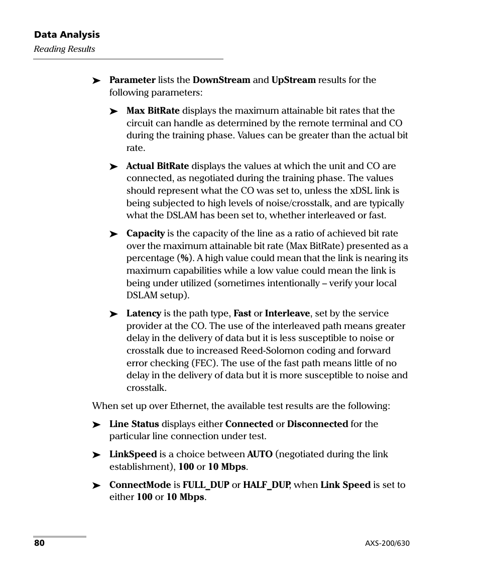 EXFO VDSL2 User Manual | Page 86 / 124