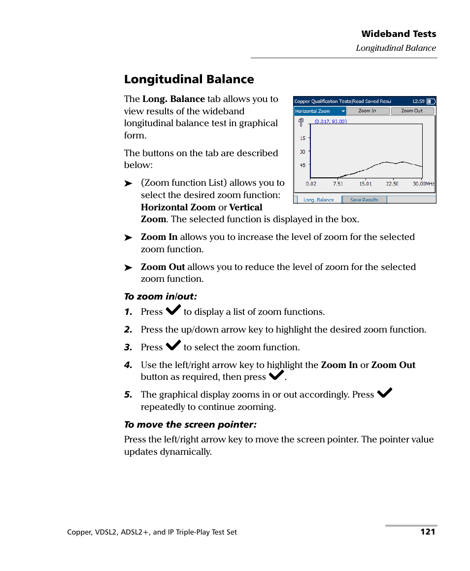 Longitudinal balance | EXFO VDSL2 User Manual | Page 129 / 267