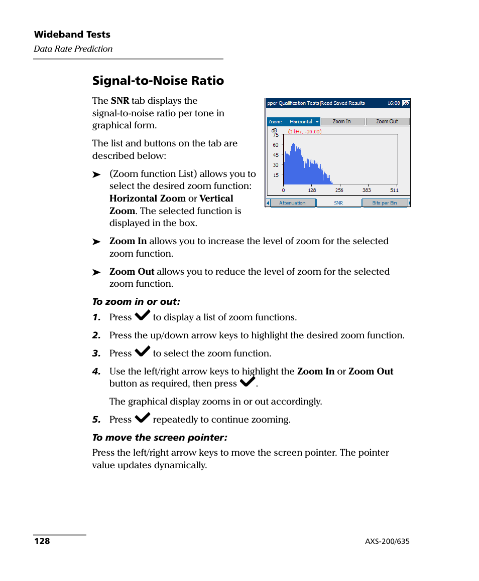 Signal-to-noise ratio | EXFO VDSL2 User Manual | Page 136 / 267