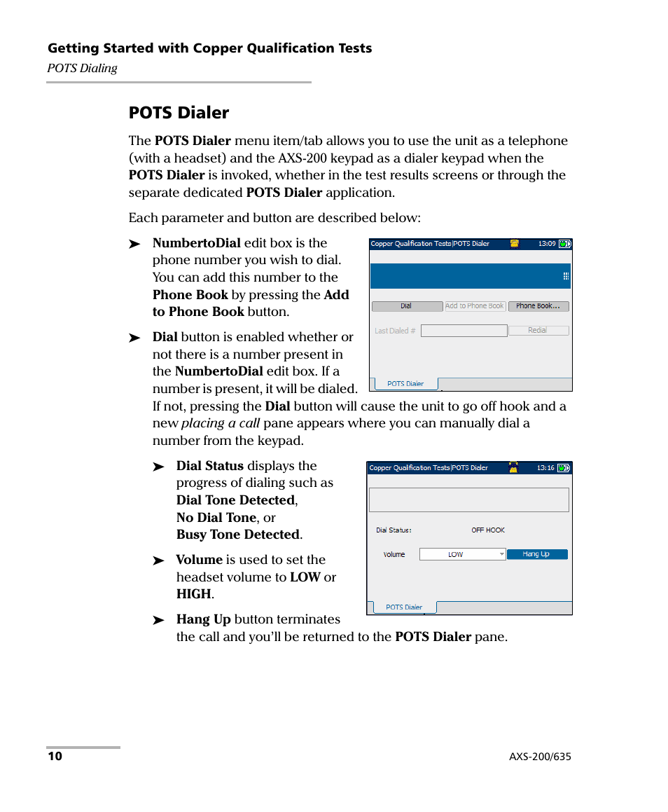 Pots dialer | EXFO VDSL2 User Manual | Page 18 / 267