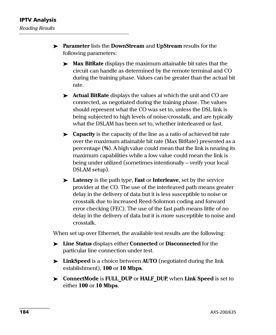 EXFO VDSL2 User Manual | Page 192 / 267