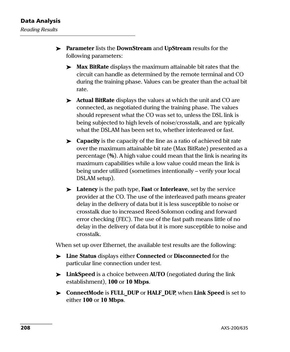 EXFO VDSL2 User Manual | Page 216 / 267
