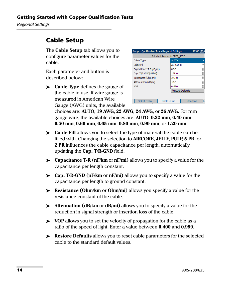 Cable setup | EXFO VDSL2 User Manual | Page 22 / 267