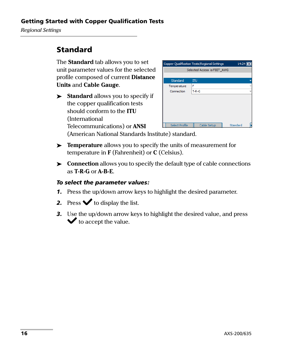 Standard | EXFO VDSL2 User Manual | Page 24 / 267