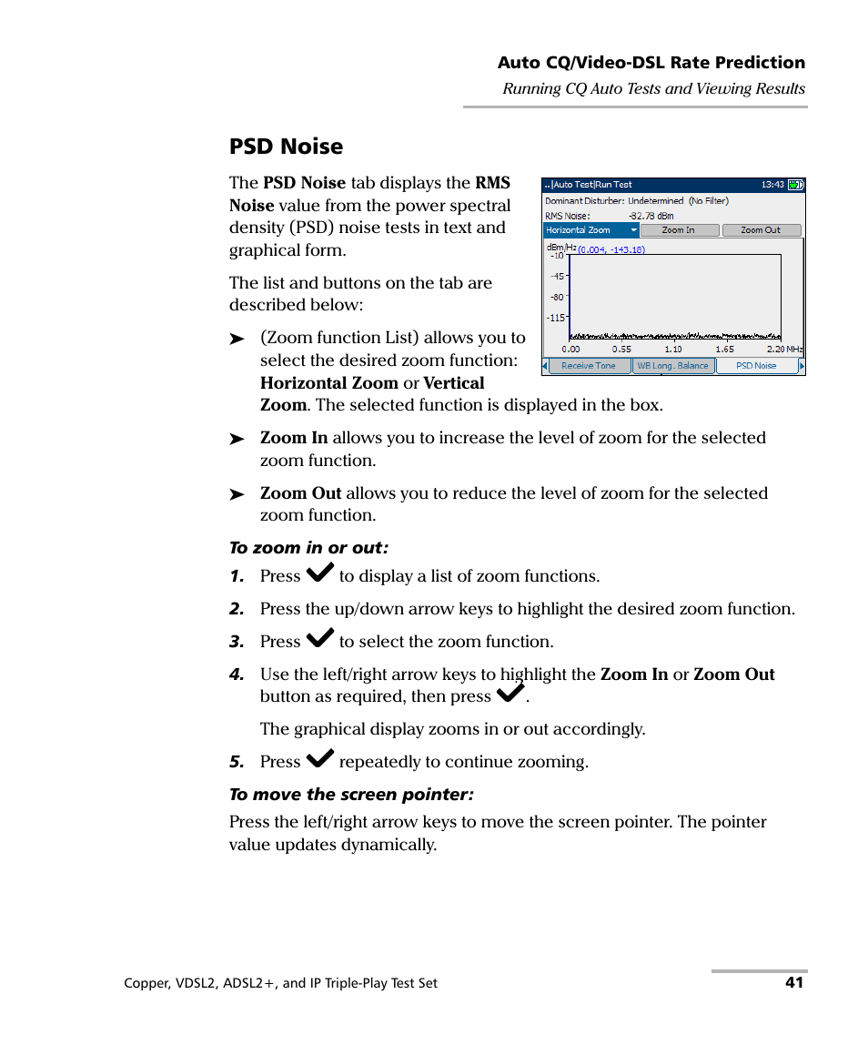 Psd noise | EXFO VDSL2 User Manual | Page 49 / 267