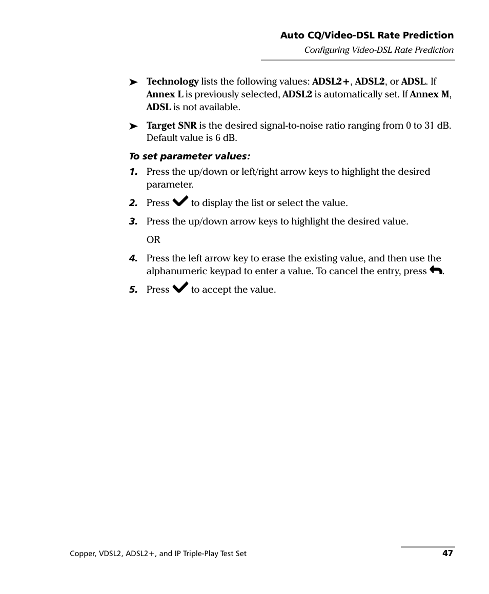 EXFO VDSL2 User Manual | Page 55 / 267