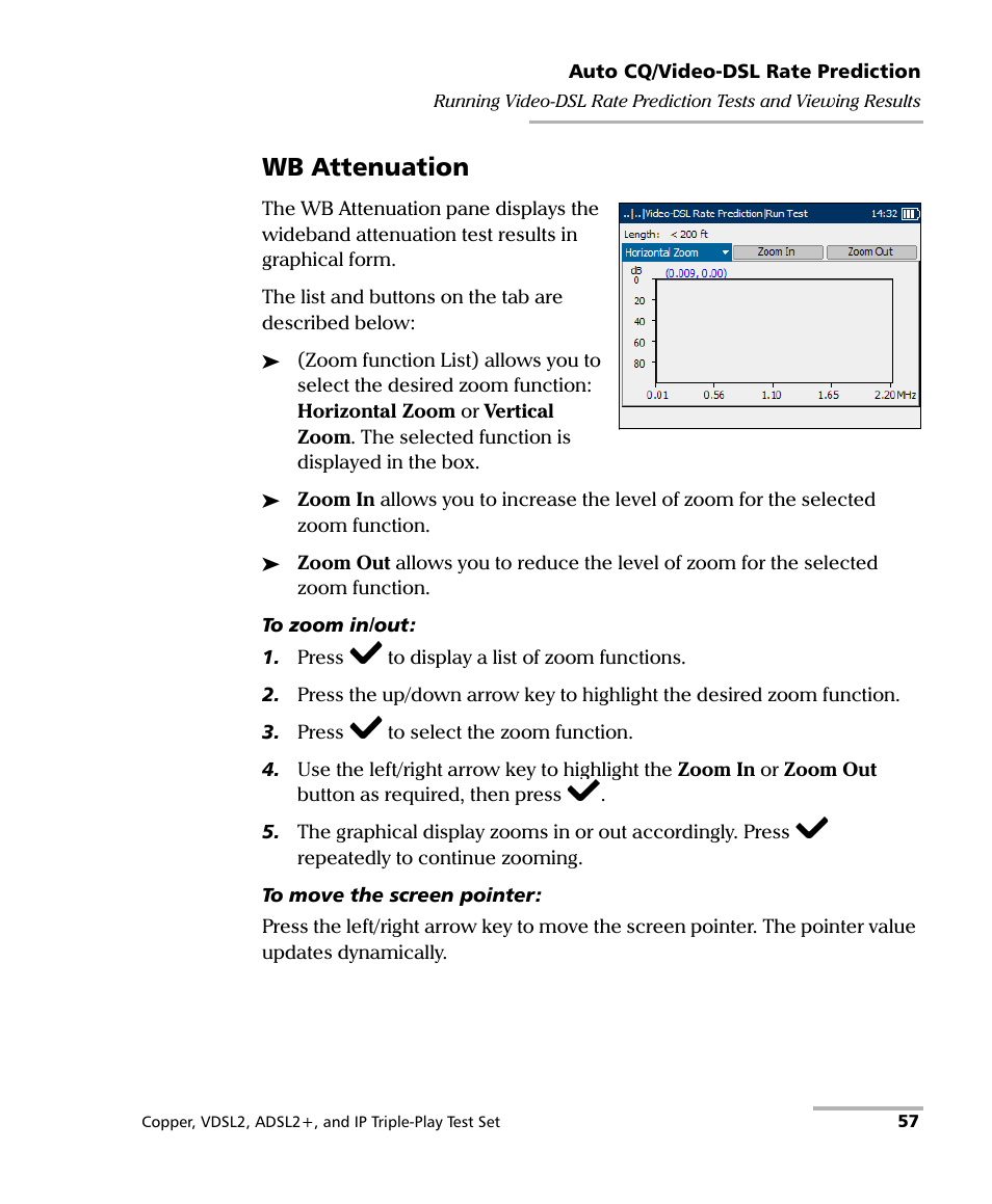 Wb attenuation | EXFO VDSL2 User Manual | Page 65 / 267