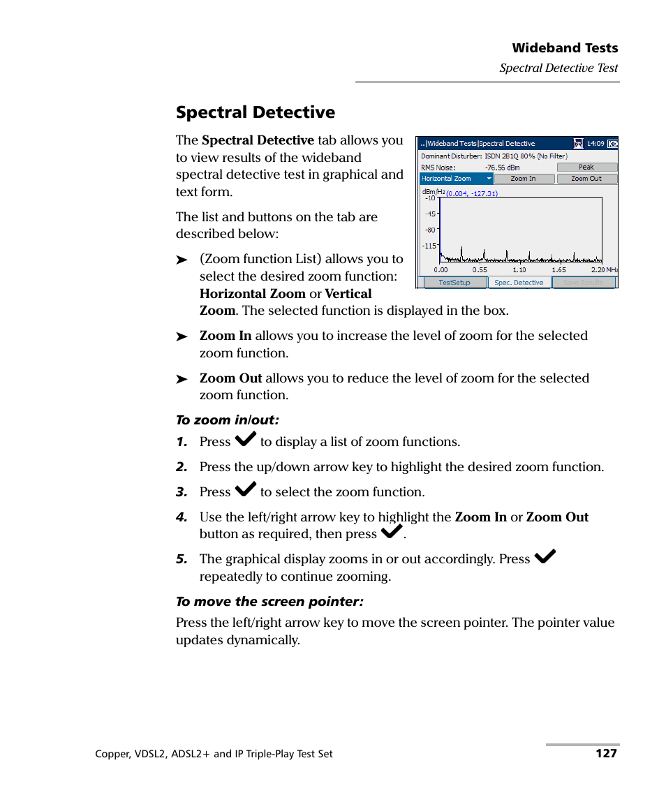 Spectral detective | EXFO VDSL2 User Manual | Page 135 / 275