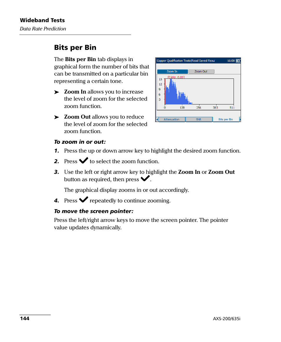 Bits per bin | EXFO VDSL2 User Manual | Page 152 / 275