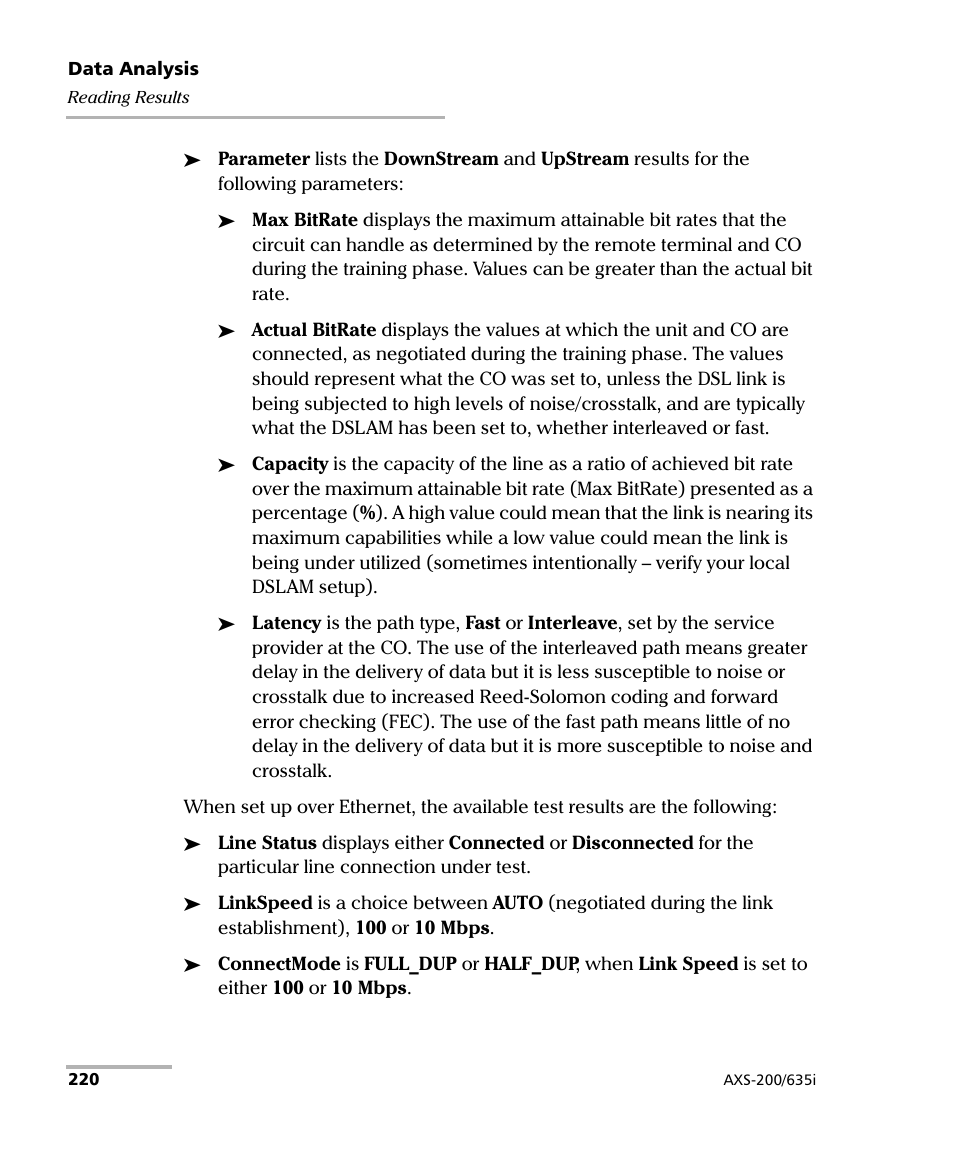 EXFO VDSL2 User Manual | Page 228 / 275