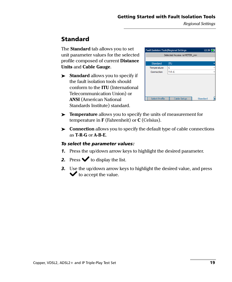 Standard | EXFO VDSL2 User Manual | Page 27 / 275