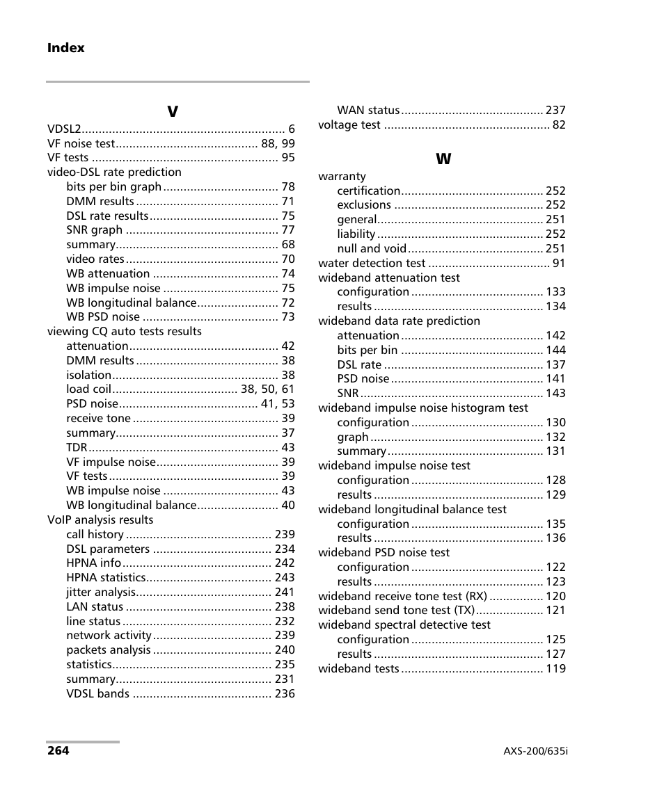 EXFO VDSL2 User Manual | Page 272 / 275