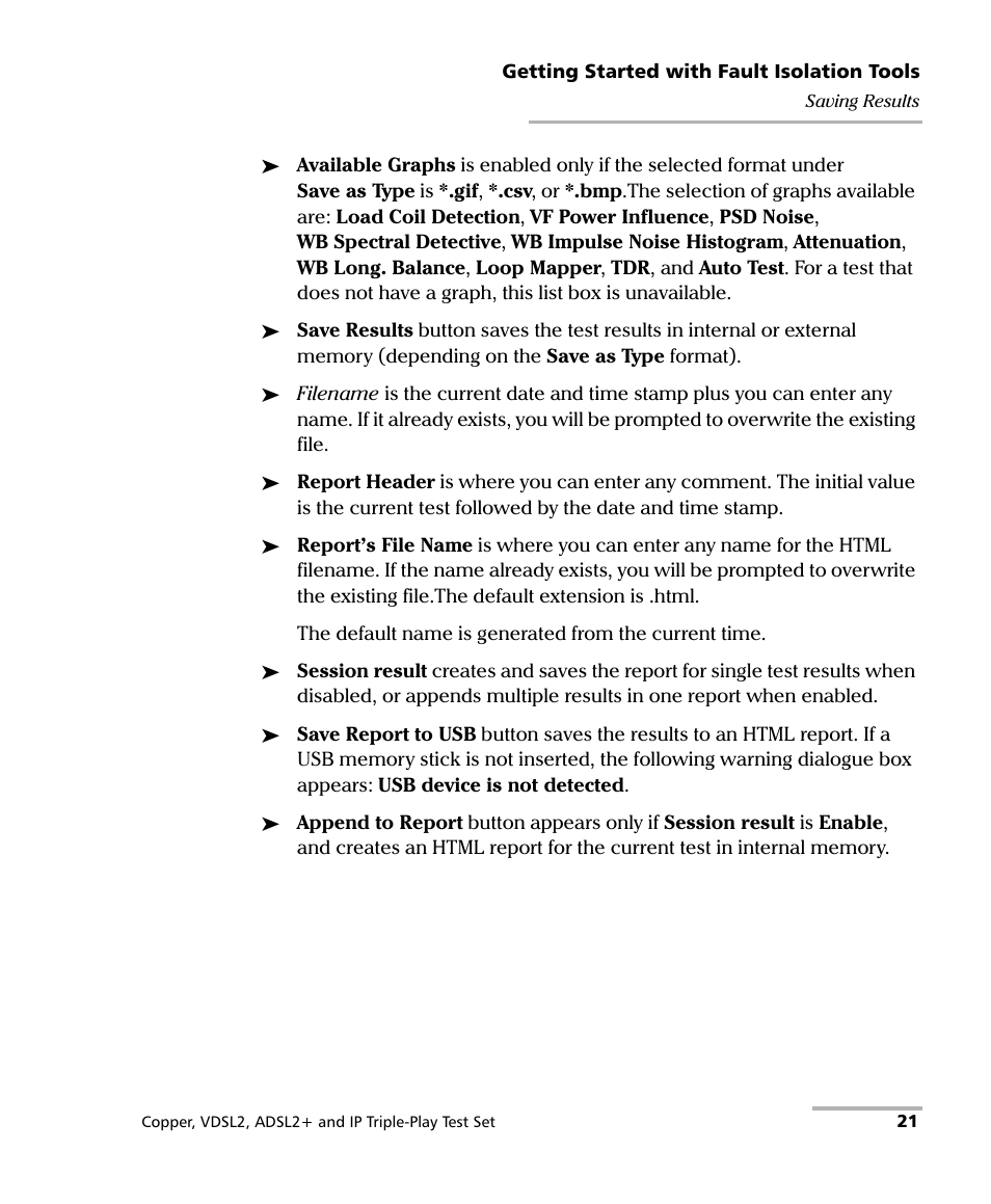 EXFO VDSL2 User Manual | Page 29 / 275