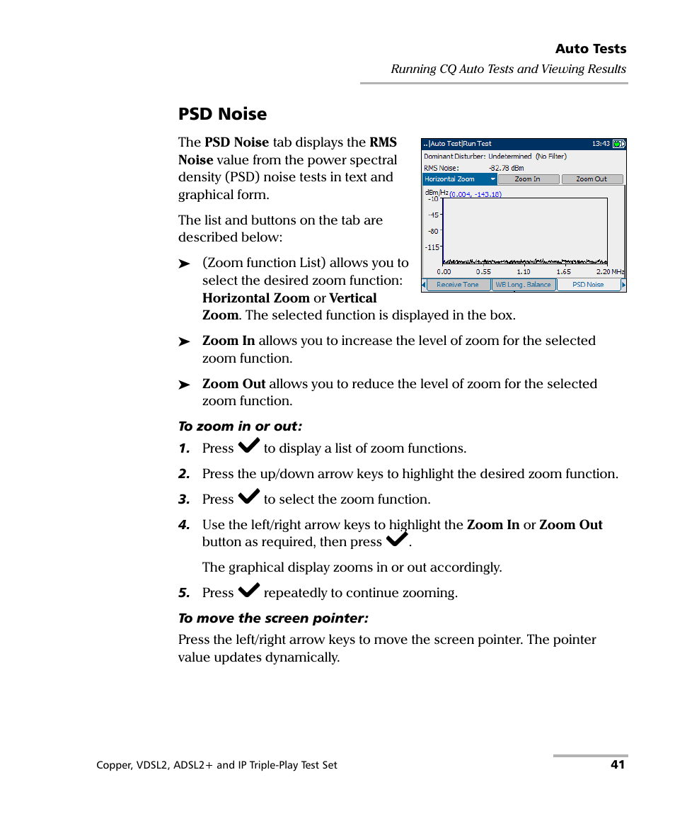 Psd noise | EXFO VDSL2 User Manual | Page 49 / 275