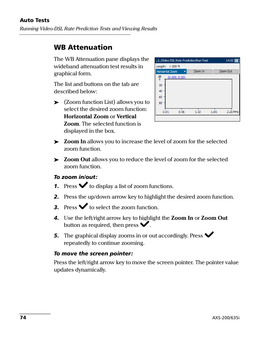 Wb attenuation | EXFO VDSL2 User Manual | Page 82 / 275