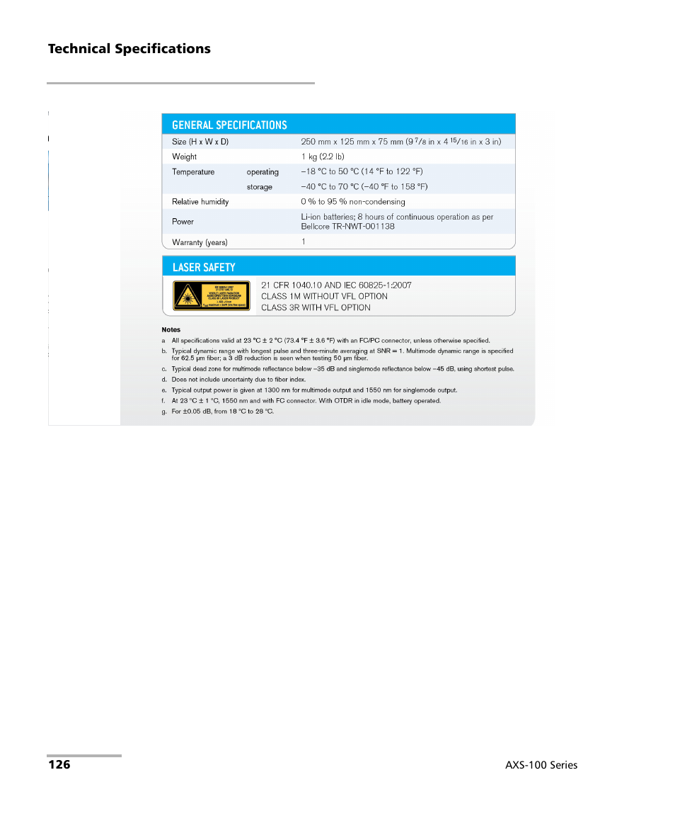 EXFO AXS-100 Series OTDR User Manual | Page 134 / 155