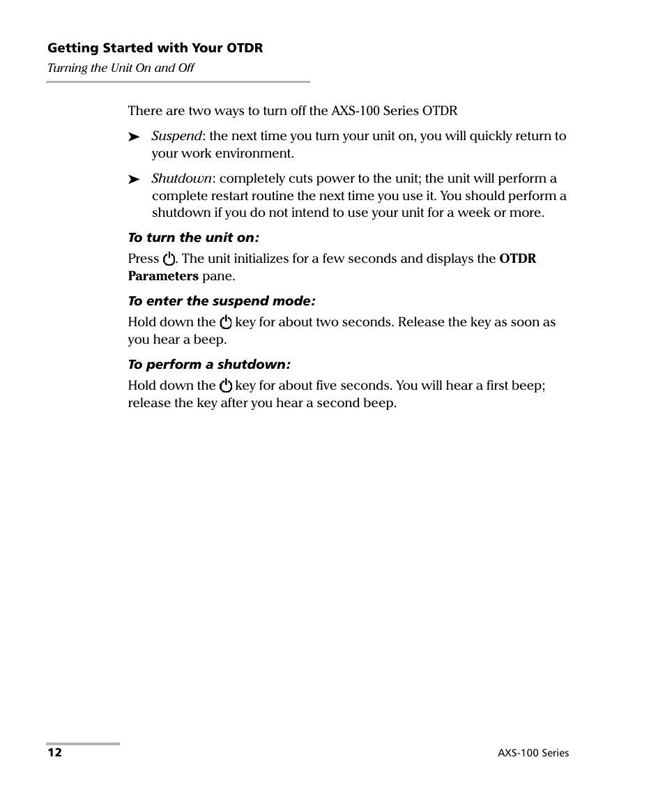 EXFO AXS-100 Series OTDR User Manual | Page 20 / 155
