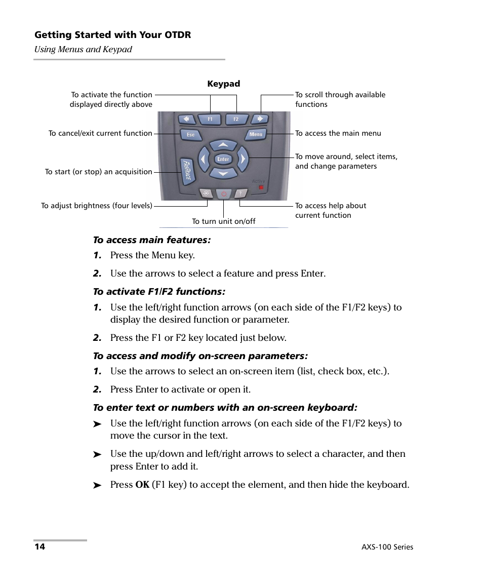 EXFO AXS-100 Series OTDR User Manual | Page 22 / 155