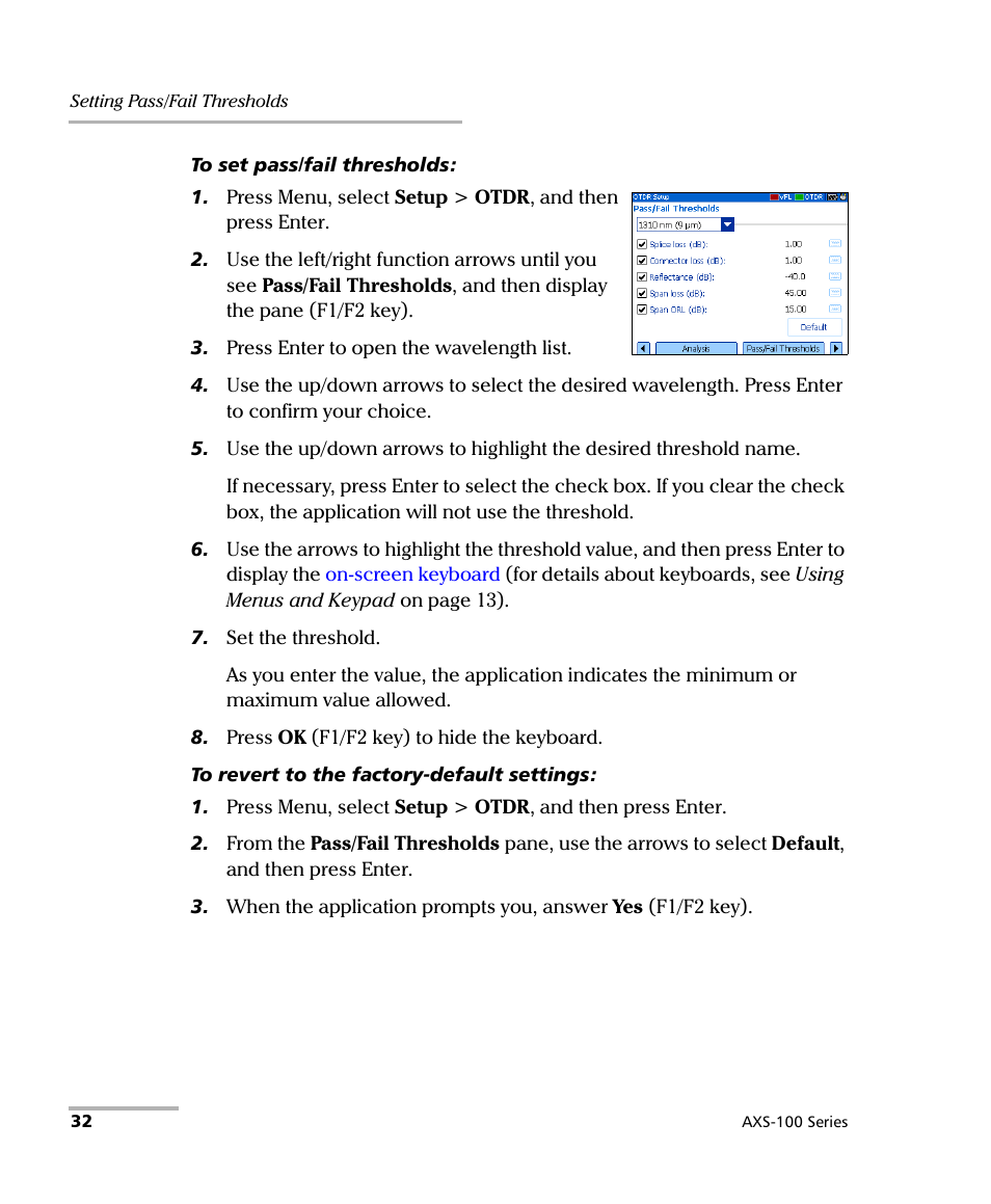 EXFO AXS-100 Series OTDR User Manual | Page 40 / 155