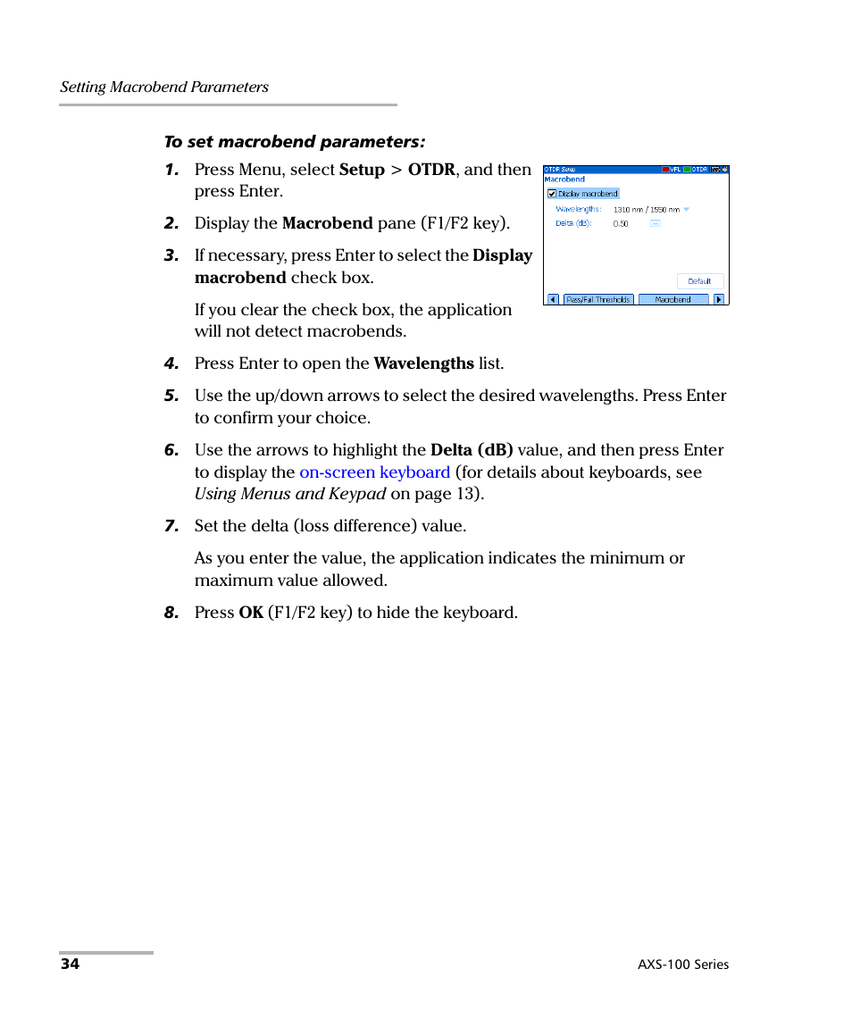 EXFO AXS-100 Series OTDR User Manual | Page 42 / 155