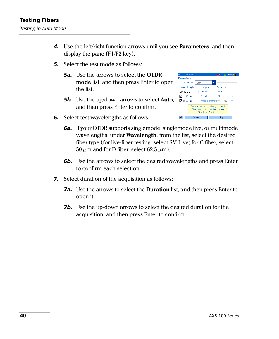 EXFO AXS-100 Series OTDR User Manual | Page 48 / 155