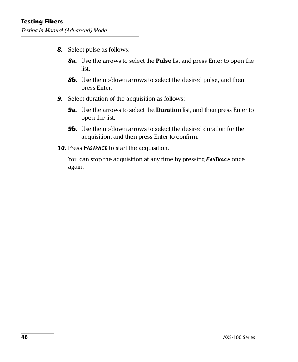 EXFO AXS-100 Series OTDR User Manual | Page 54 / 155