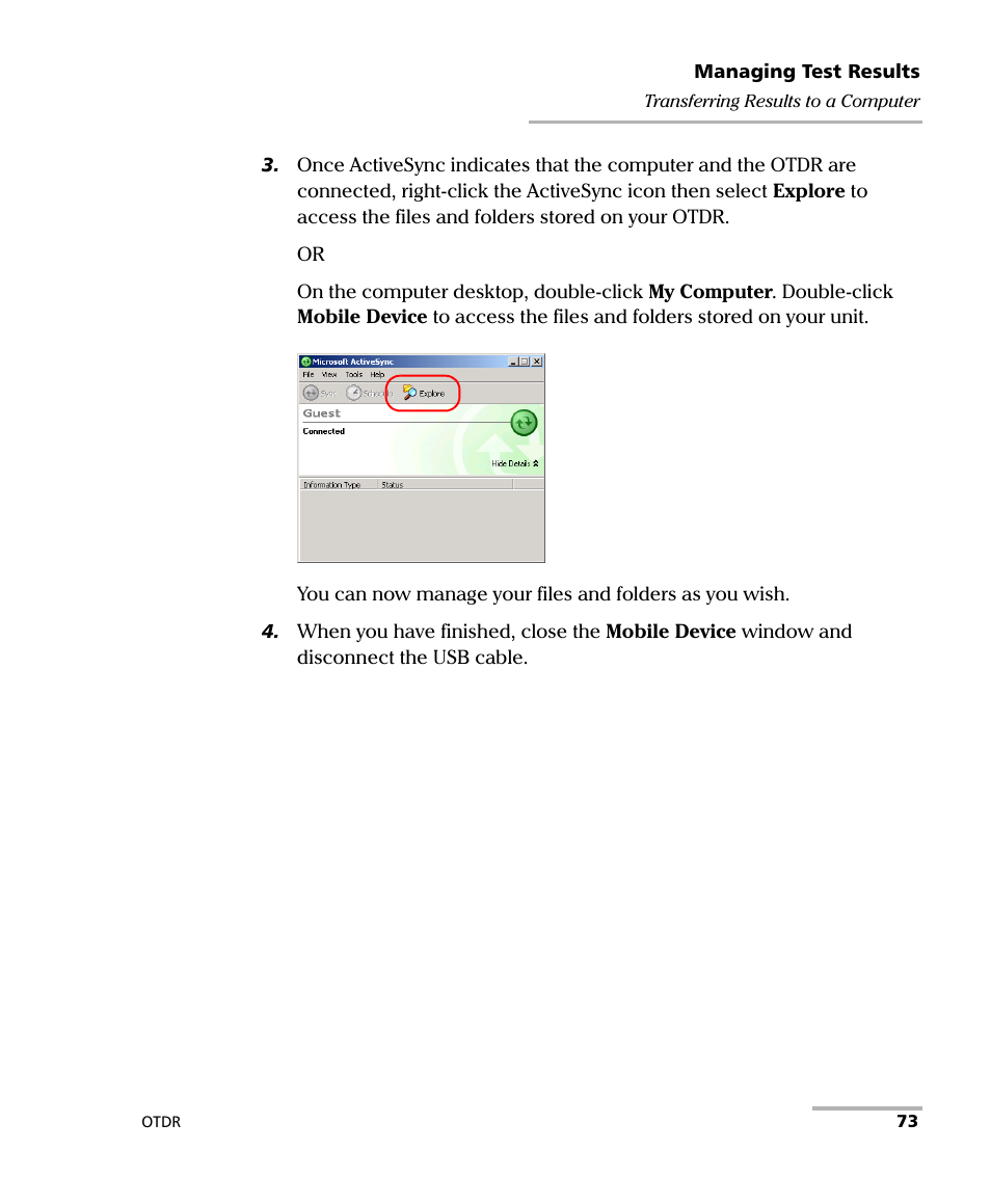EXFO AXS-100 Series OTDR User Manual | Page 81 / 155