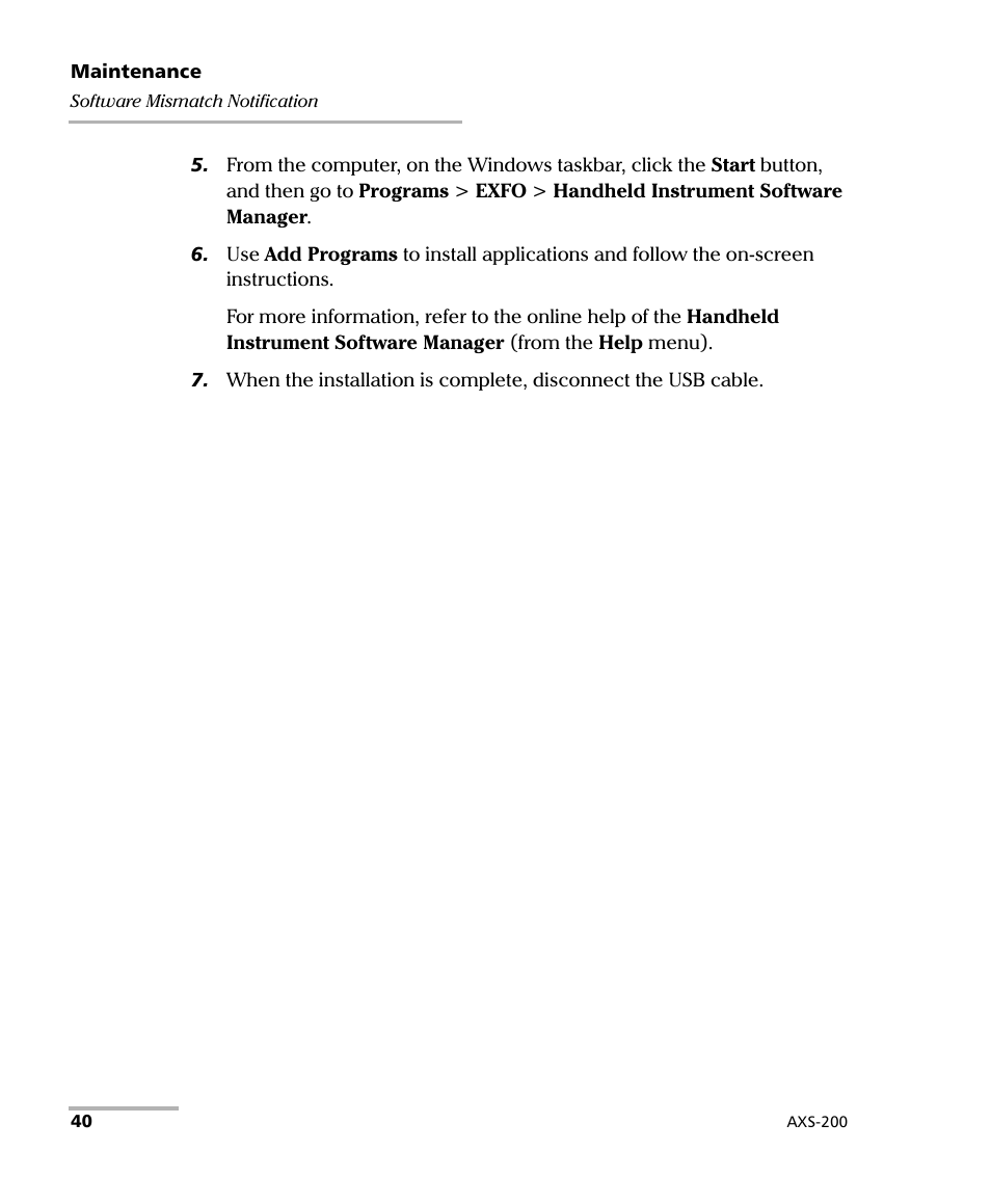 EXFO AXS-200 SharpTESTER User Manual | Page 48 / 70