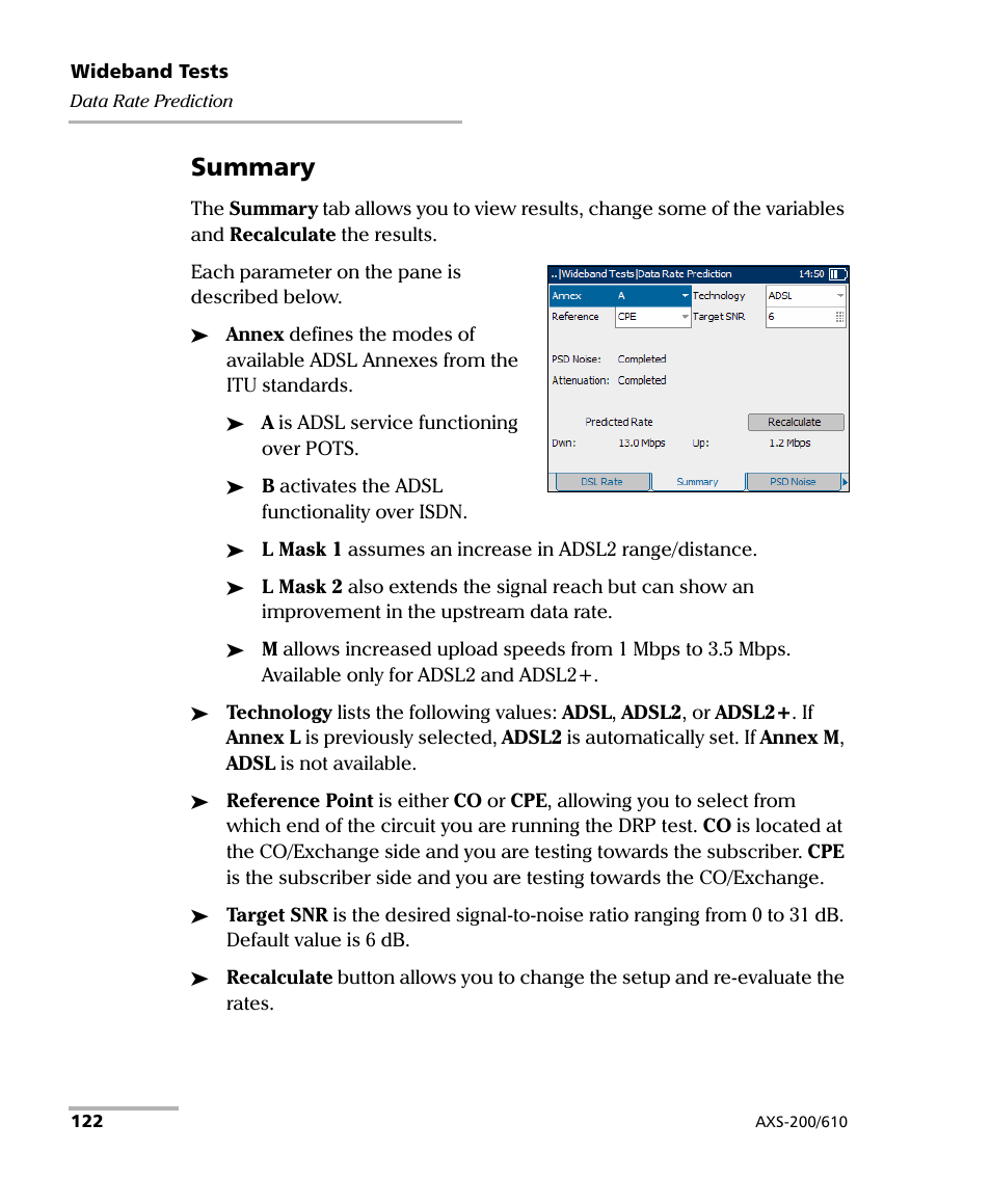 Summary | EXFO AXS-200/610 Copper Test Module User Manual | Page 128 / 152