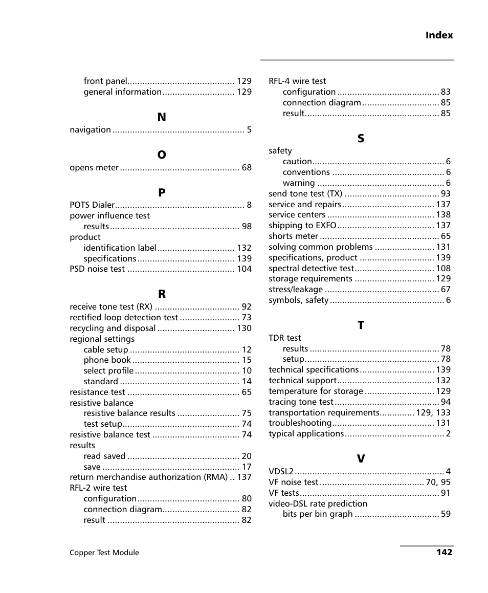 EXFO AXS-200/610 Copper Test Module User Manual | Page 148 / 152