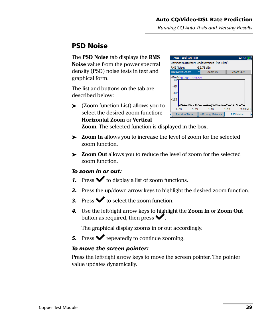 Psd noise | EXFO AXS-200/610 Copper Test Module User Manual | Page 45 / 152