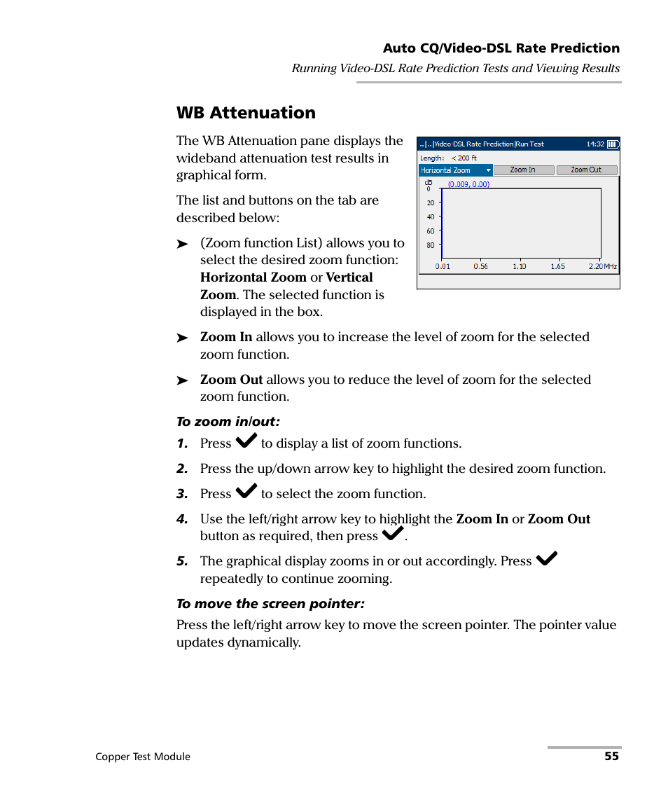 Wb attenuation | EXFO AXS-200/610 Copper Test Module User Manual | Page 61 / 152