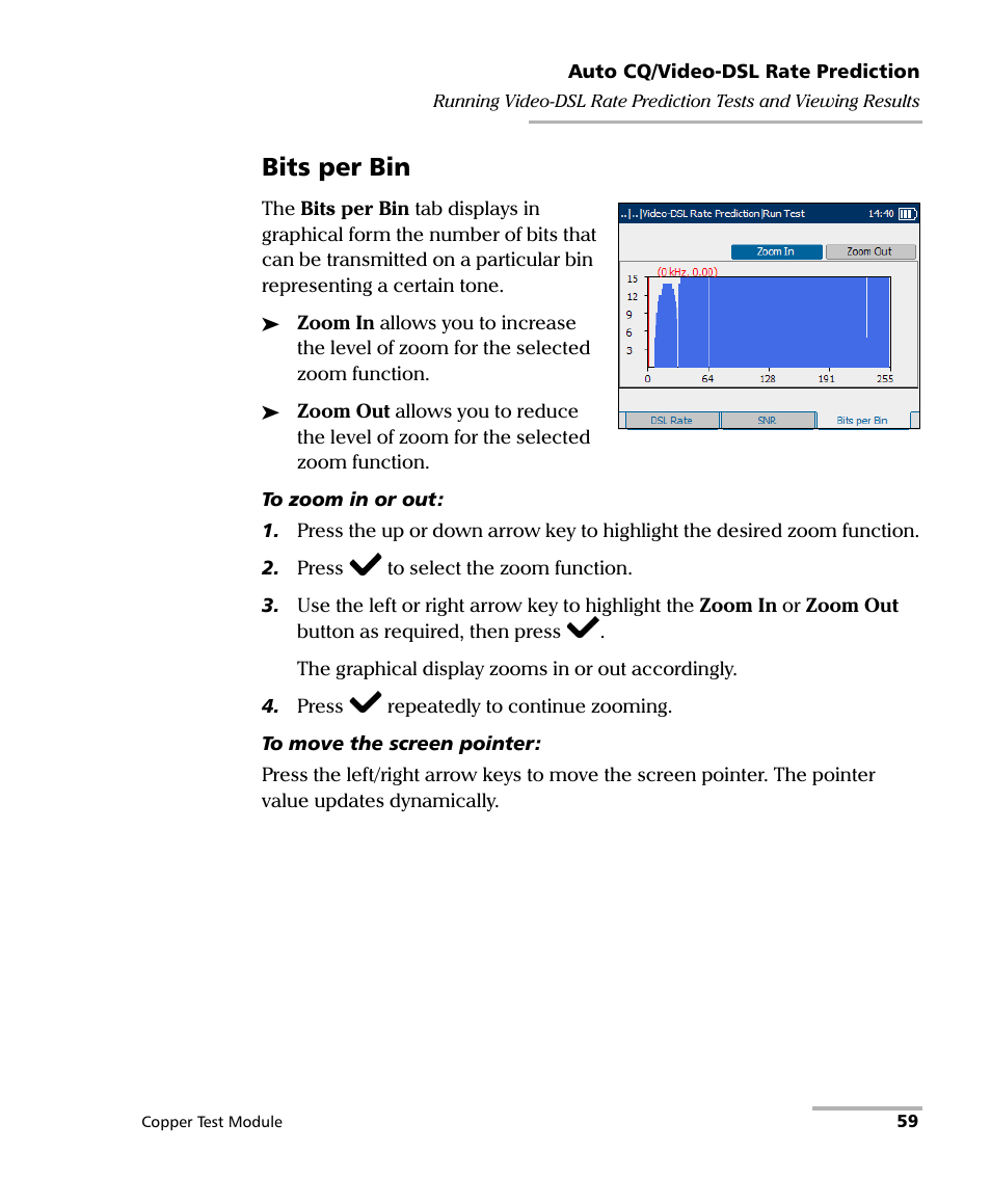 Bits per bin | EXFO AXS-200/610 Copper Test Module User Manual | Page 65 / 152