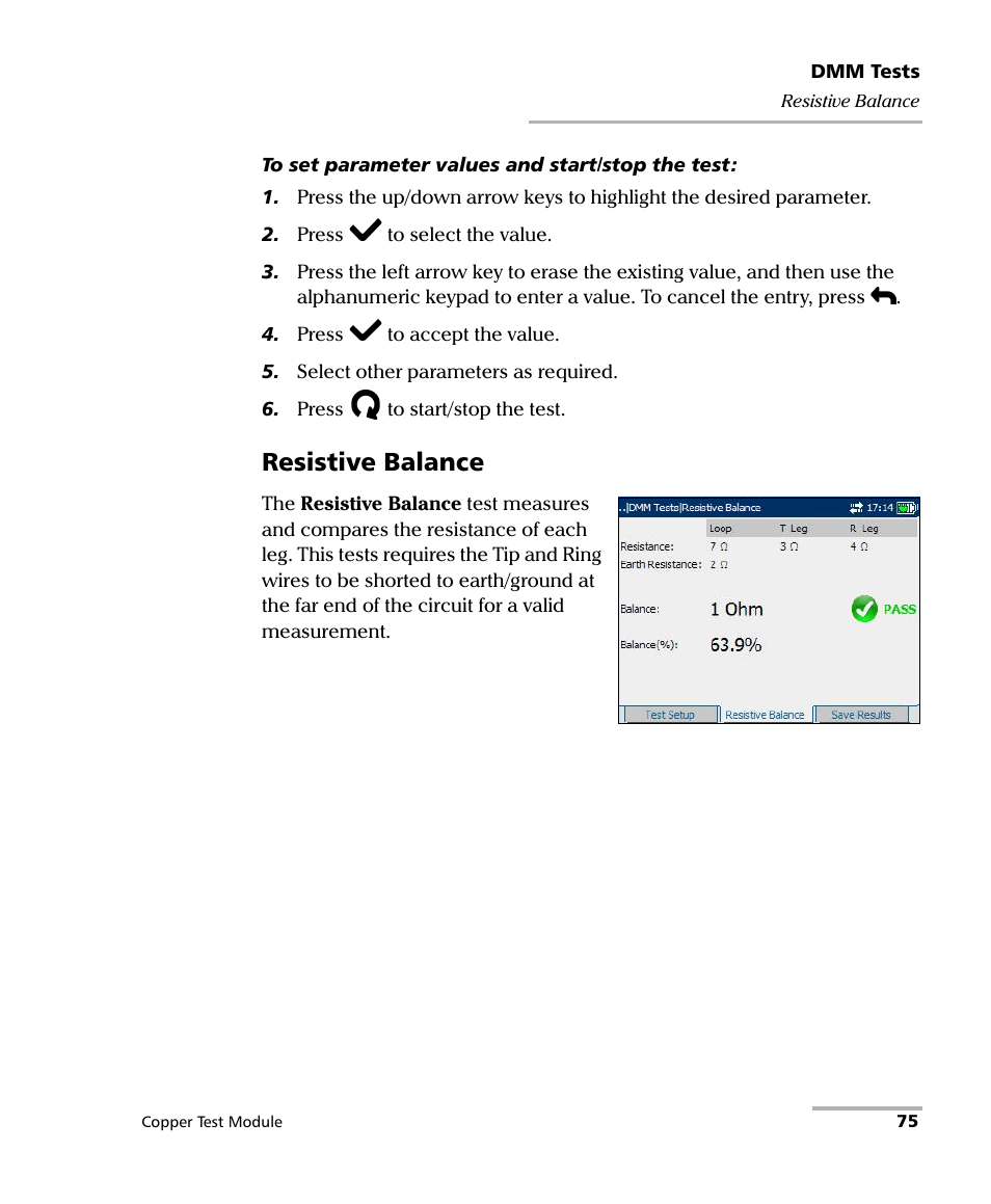 Resistive balance | EXFO AXS-200/610 Copper Test Module User Manual | Page 81 / 152