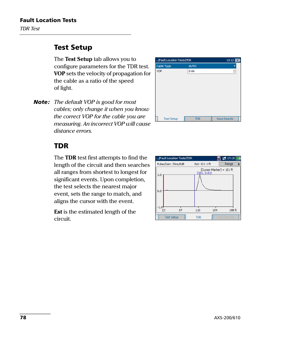 Test setup | EXFO AXS-200/610 Copper Test Module User Manual | Page 84 / 152